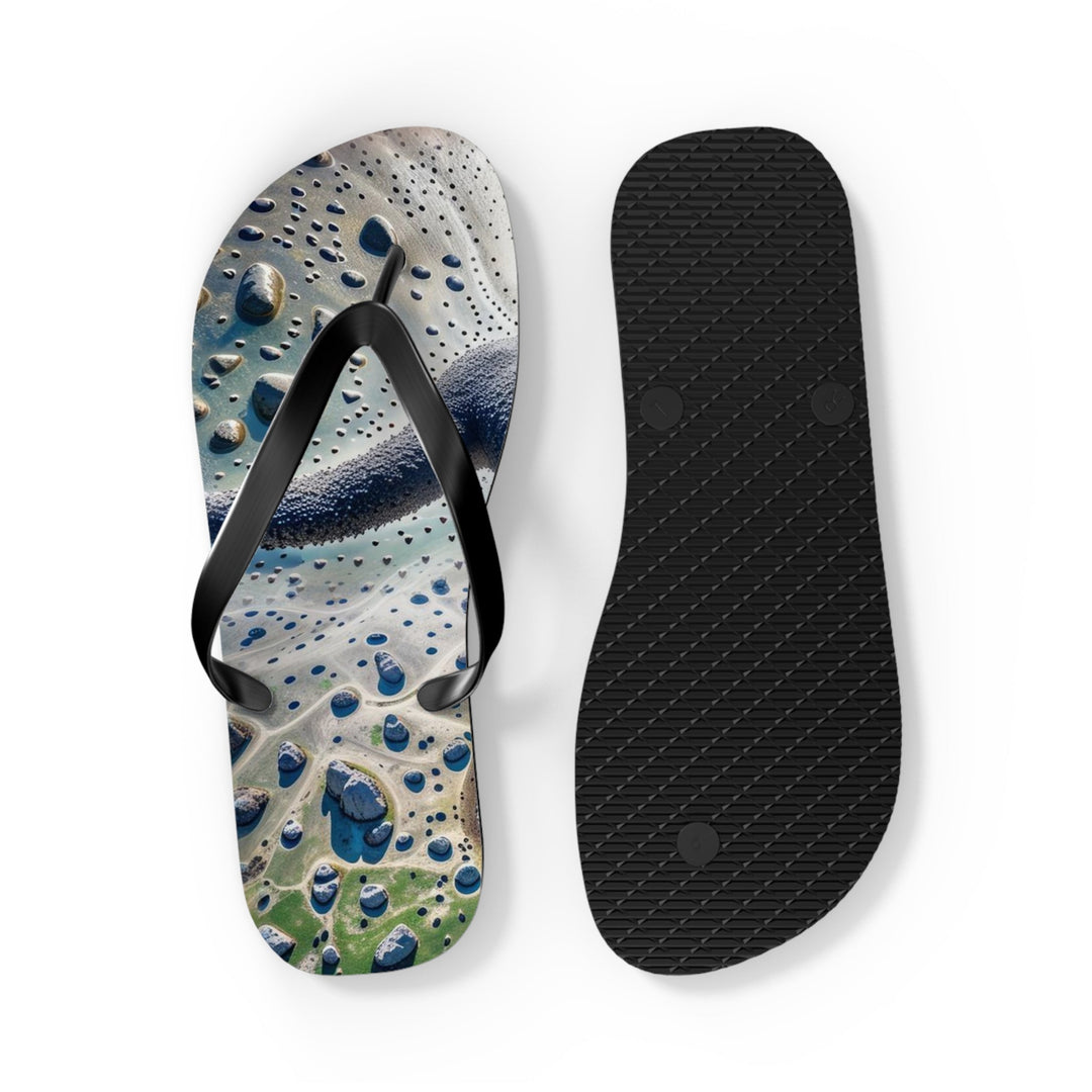 Cosmic Human Duality - Flip Flops - Shoes - g(0D·IO) - XL - Black sole -