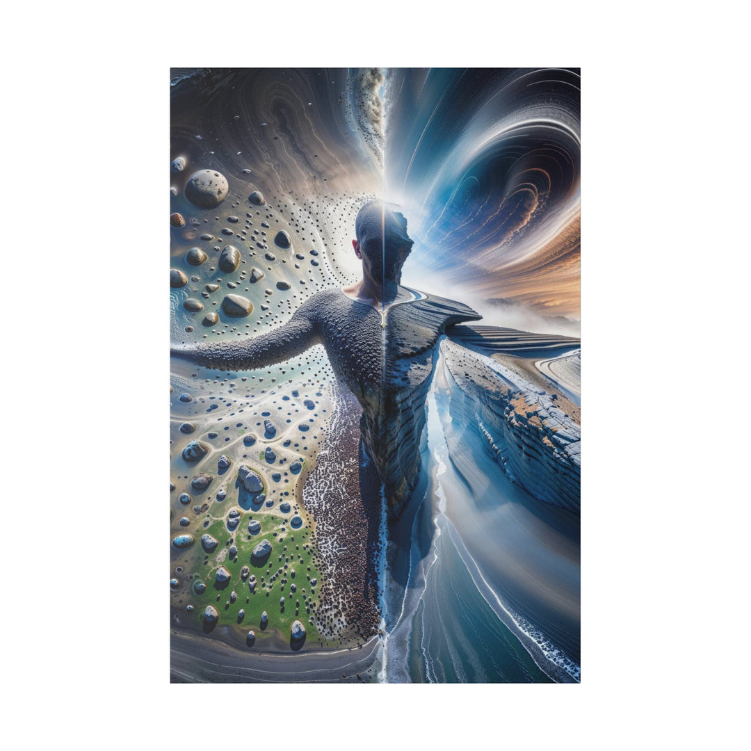 Cosmic Human Duality - Matte Canvas - Canvas - g(0D·IO) - 32″ x 48″ (Vertical) - 0.75'' -