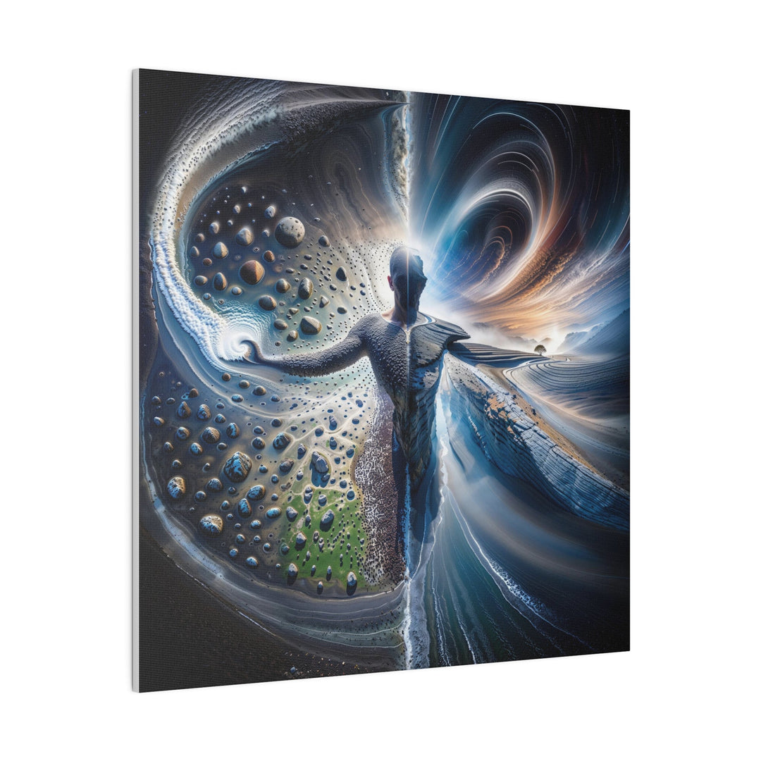 Cosmic Human Duality - Matte Canvas - Canvas - g(0D·IO) - 32" x 32" (Square) - 0.75'' -