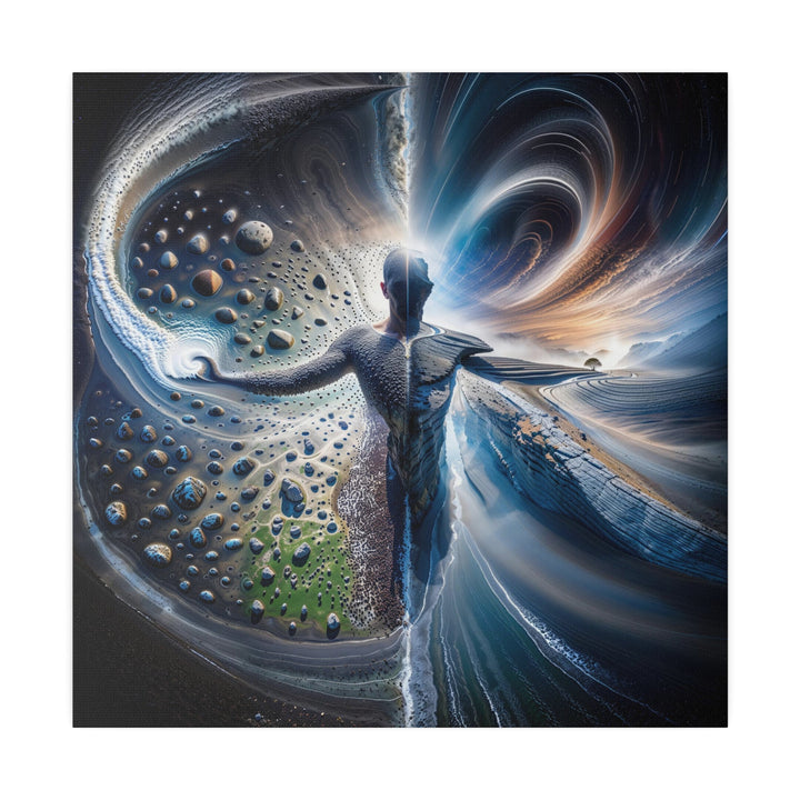 Cosmic Human Duality - Matte Canvas - Canvas - g(0D·IO) - 32" x 32" (Square) - 0.75'' -