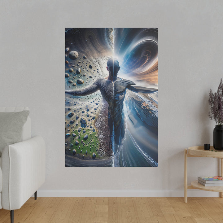 Cosmic Human Duality - Matte Canvas - Canvas - g(0D·IO) - 32" x 32" (Square) - 0.75'' -