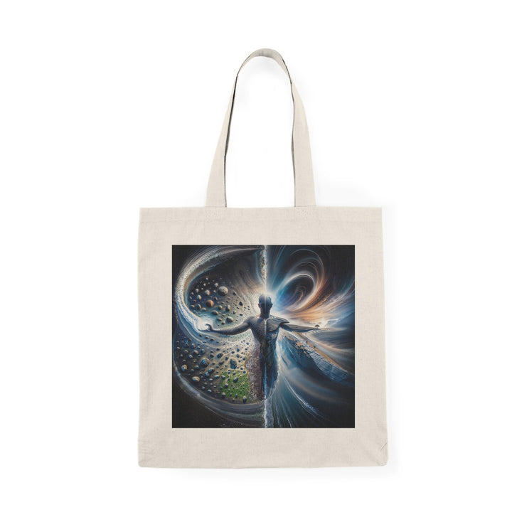 Cosmic Human Duality - Natural Tote Bag - Bags - g(0D·IO) - 15" x 16" - Natural -