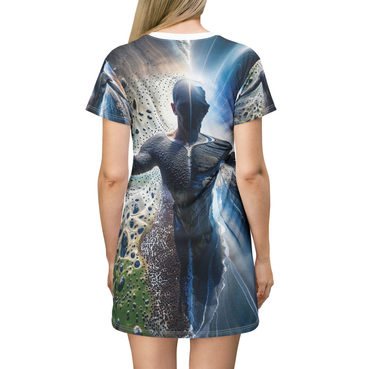 Cosmic Human Duality - T-Shirt Dress - All Over Prints - g(0D·IO) - XS - -