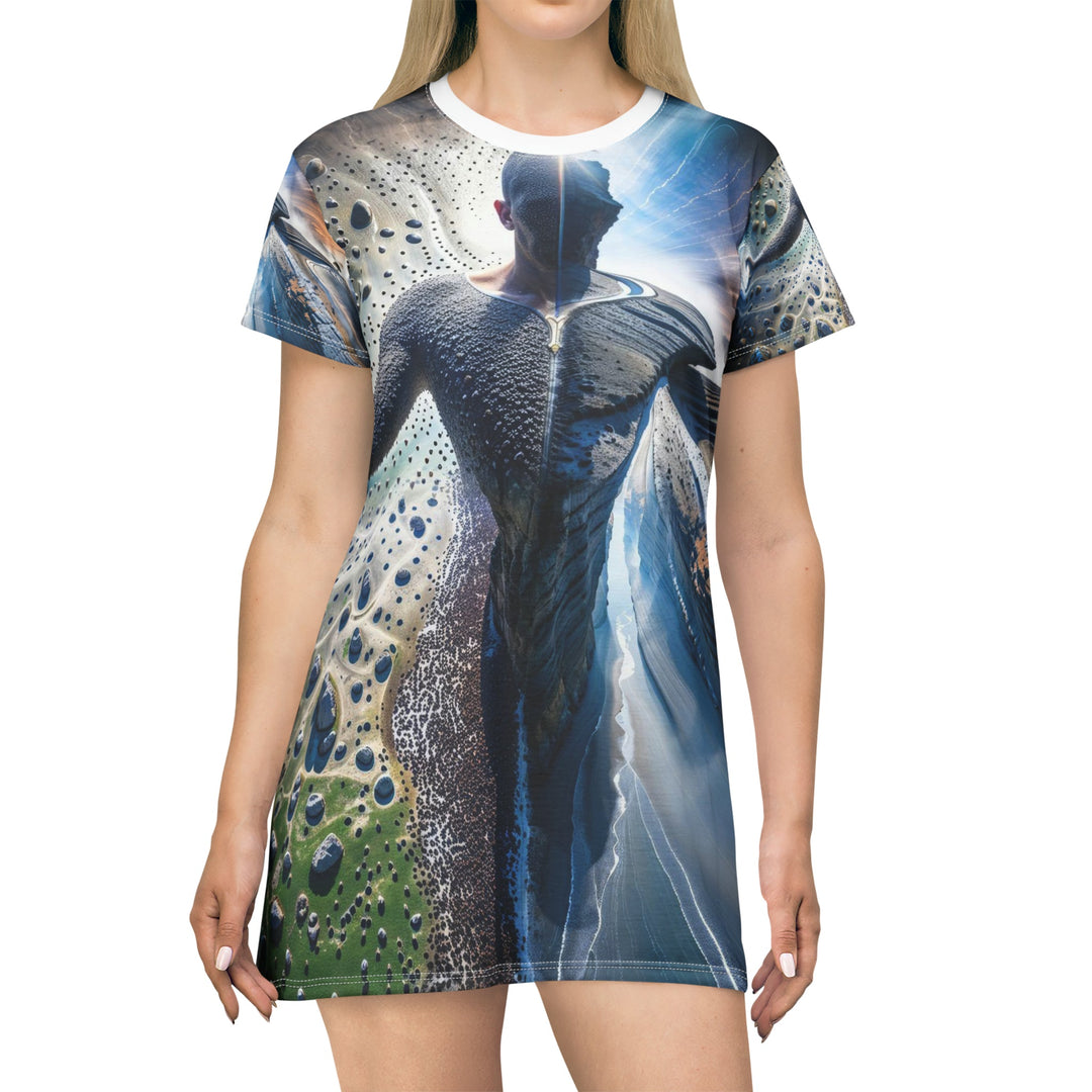 Cosmic Human Duality - T-Shirt Dress - All Over Prints - g(0D·IO) - XS - -