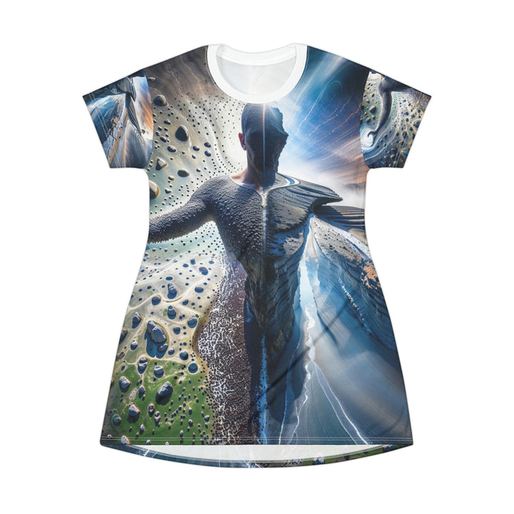 Cosmic Human Duality - T-Shirt Dress - All Over Prints - g(0D·IO) - XS - -