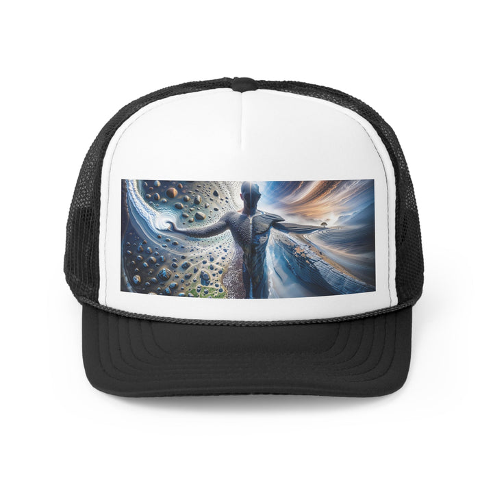 Cosmic Human Duality - Trucker Hat - Hats - g(0D·IO) - Black - One size -