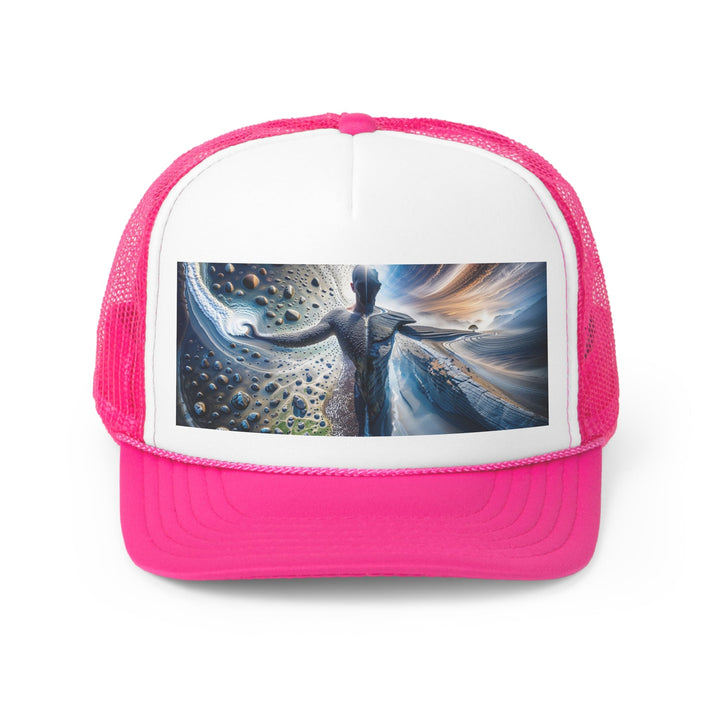 Cosmic Human Duality - Trucker Hat - Hats - g(0D·IO) - Pink - One size -