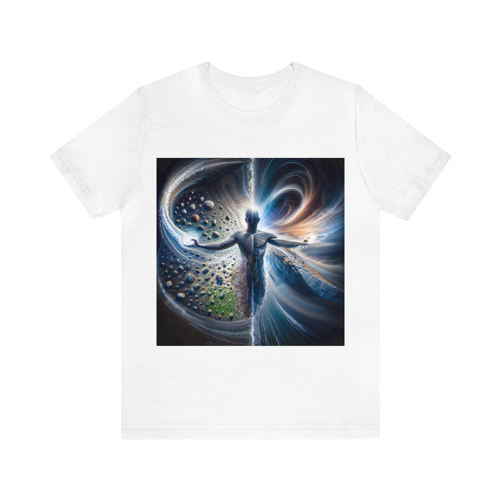 Cosmic Human Duality - Unisex Jersey Short Sleeve Tee - T-Shirt - g(0D·IO) - White - S -