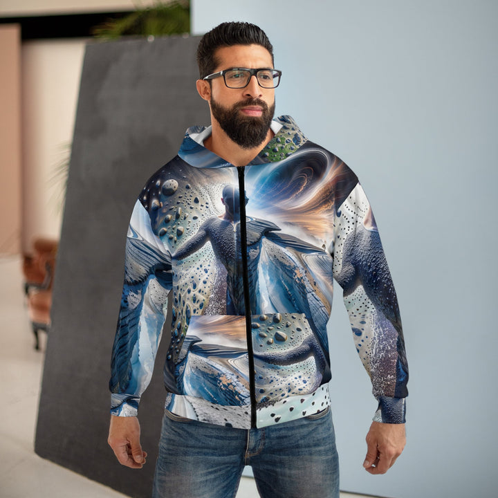 Cosmic Human Duality - Unisex Zip Hoodie - All Over Prints - g(0D·IO) - XS - -