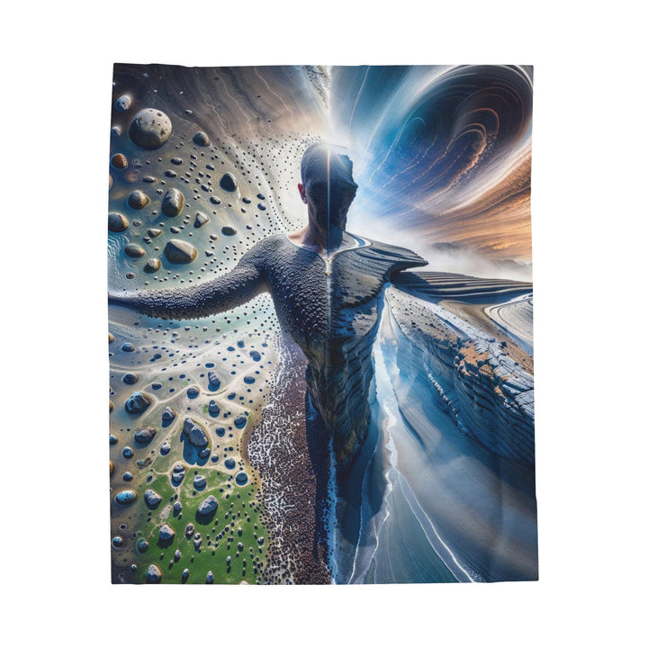 Cosmic Human Duality - Velveteen Plush Blanket - All Over Prints - g(0D·IO) - 50" × 60" - -