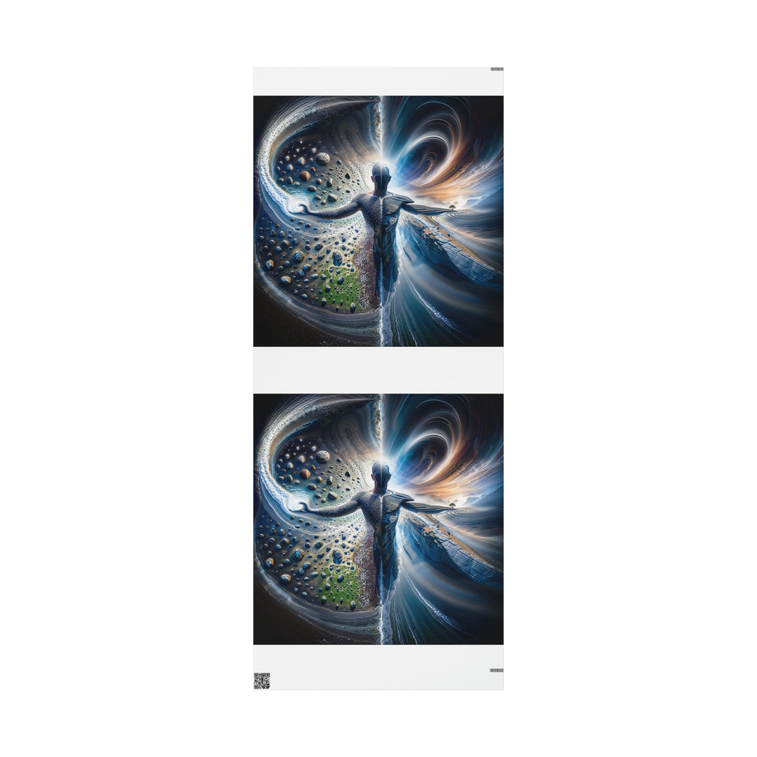 Cosmic Human Duality - Wrapping Paper - Home Decor - g(0D·IO) - 30'' x 72'' - Matte -