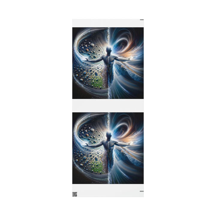 Cosmic Human Duality - Wrapping Paper - Home Decor - g(0D·IO) - 30'' x 72'' - Matte -
