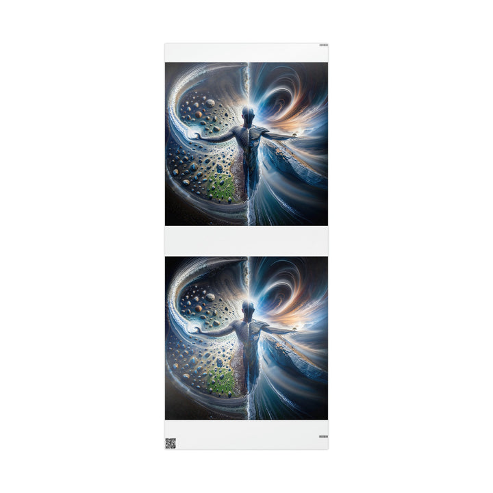 Cosmic Human Duality - Wrapping Paper - Home Decor - g(0D·IO) - 30'' x 72'' - Glossy -