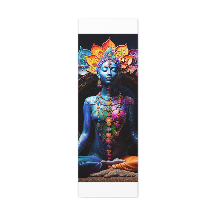 Cosmic Lotus Meditation - Matte Canvas Print 1.25" - Canvas - g(0D·IO) - 16" x 48" (Vertical) - 1.25" -