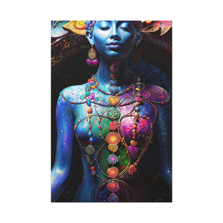 Cosmic Lotus Meditation - Matte Canvas Print 1.25" - Canvas - g(0D·IO) - 32″ x 48″ (Vertical) - 1.25" -
