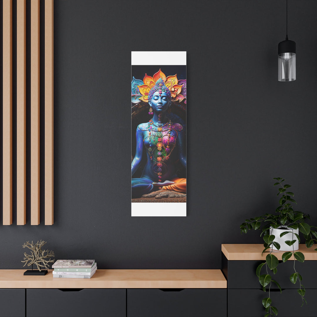 Cosmic Lotus Meditation - Matte Canvas Print 1.25" - Canvas - g(0D·IO) - 36" x 36" - 1.25" -