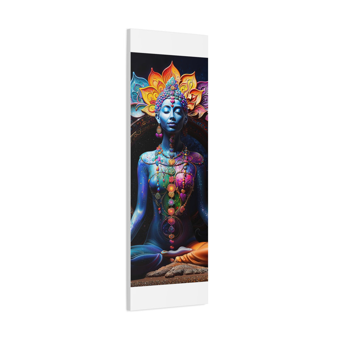 Cosmic Lotus Meditation - Matte Canvas Print 1.25" - Canvas - g(0D·IO) - 36" x 36" - 1.25" -