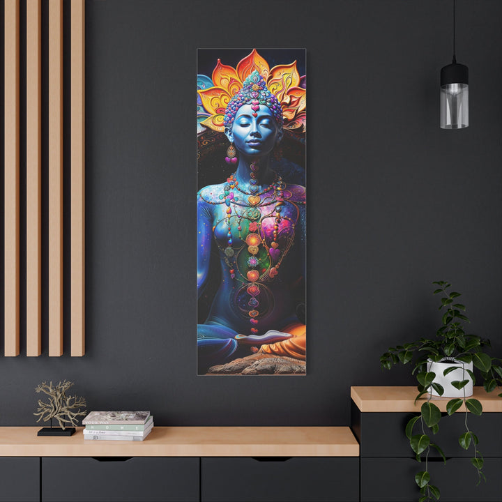 Cosmic Lotus Meditation - Matte Canvas Print 1.25" - Canvas - g(0D·IO) - 36" x 36" - 1.25" -