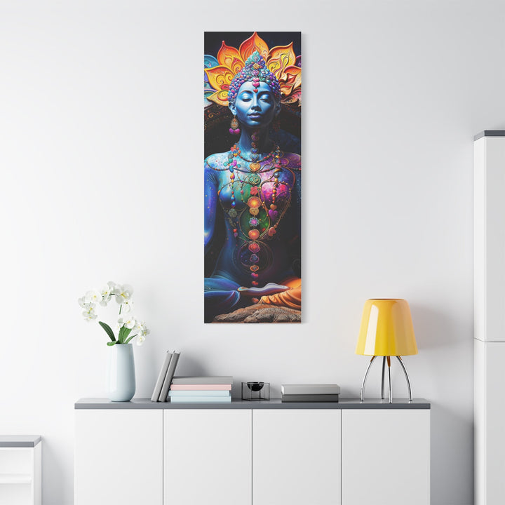 Cosmic Lotus Meditation - Matte Canvas Print 1.25" - Canvas - g(0D·IO) - 36" x 36" - 1.25" -