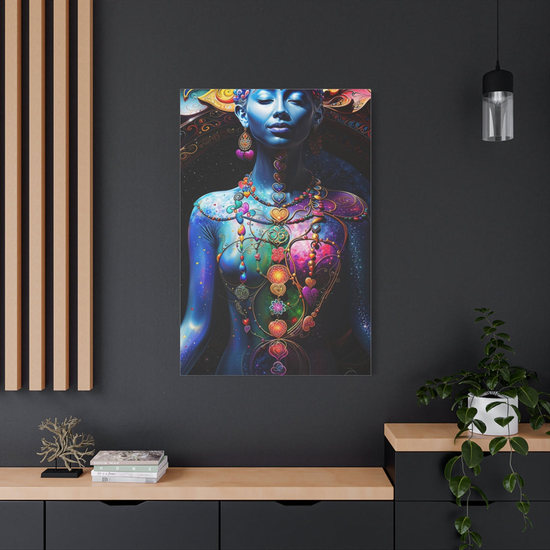 Cosmic Lotus Meditation - Matte Canvas Print 1.25" - Canvas - g(0D·IO) - 36" x 36" - 1.25" -