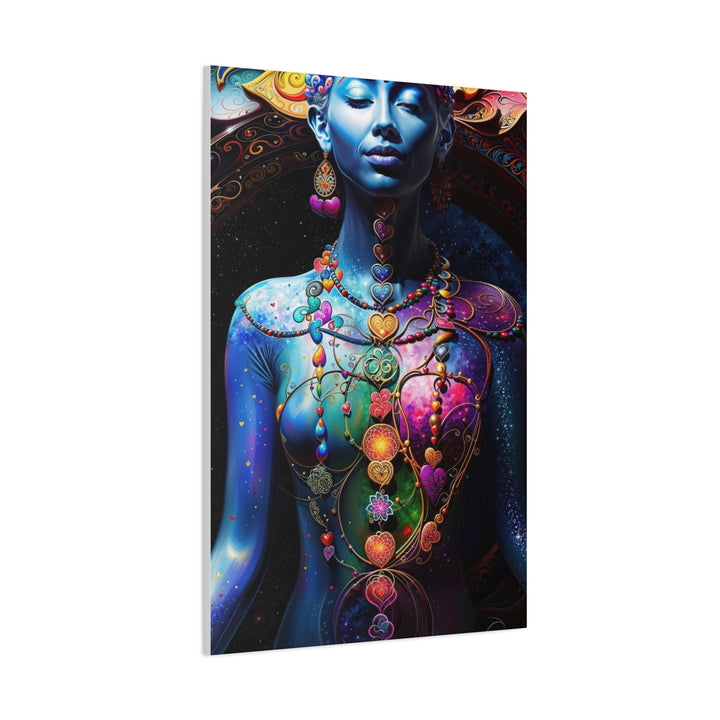 Cosmic Lotus Meditation - Matte Canvas Print 1.25" - Canvas - g(0D·IO) - 36" x 36" - 1.25" -