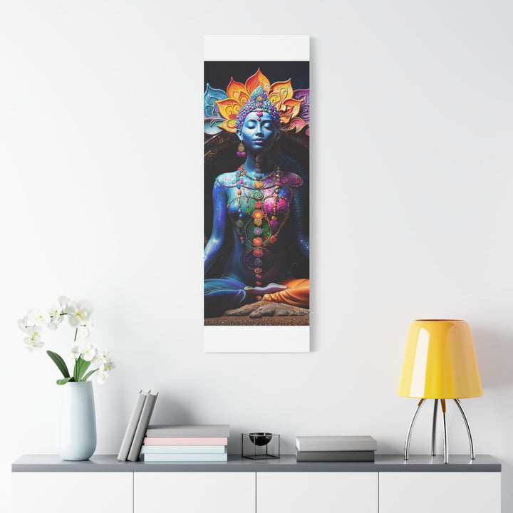 Cosmic Lotus Meditation - Matte Canvas Print 1.25" - Canvas - g(0D·IO) - 36" x 36" - 1.25" -