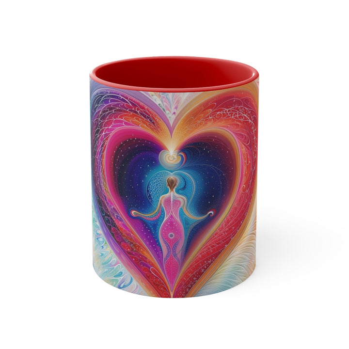 Cosmic Love Awakening - Accent Coffee Mug - Mug - g(0D·IO) - Red - 11oz -