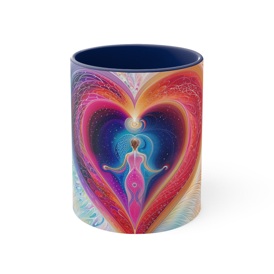 Cosmic Love Awakening - Accent Coffee Mug - Mug - g(0D·IO) - Navy - 11oz -