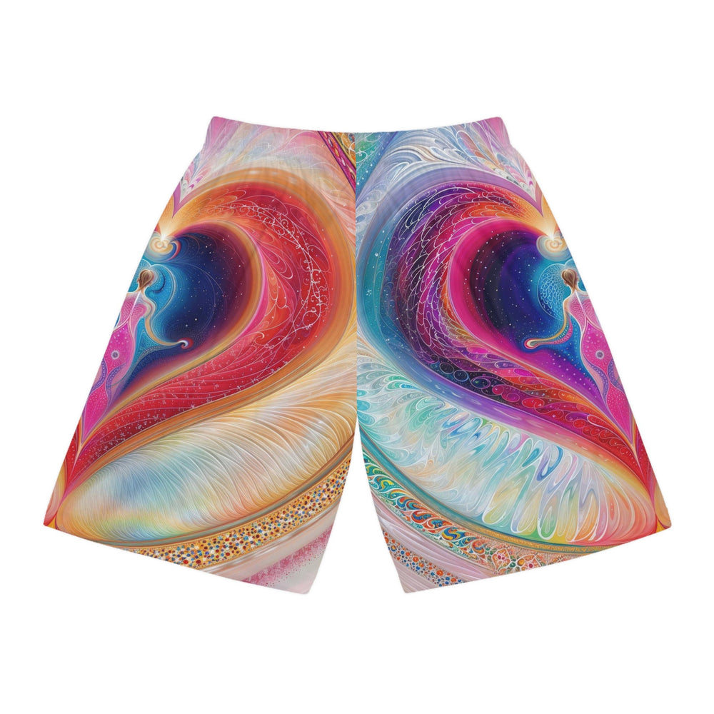 Cosmic Love Awakening - AOP Basketball Shorts - All Over Prints - g(0D·IO) - Seam thread color automatically matched to design - XS -