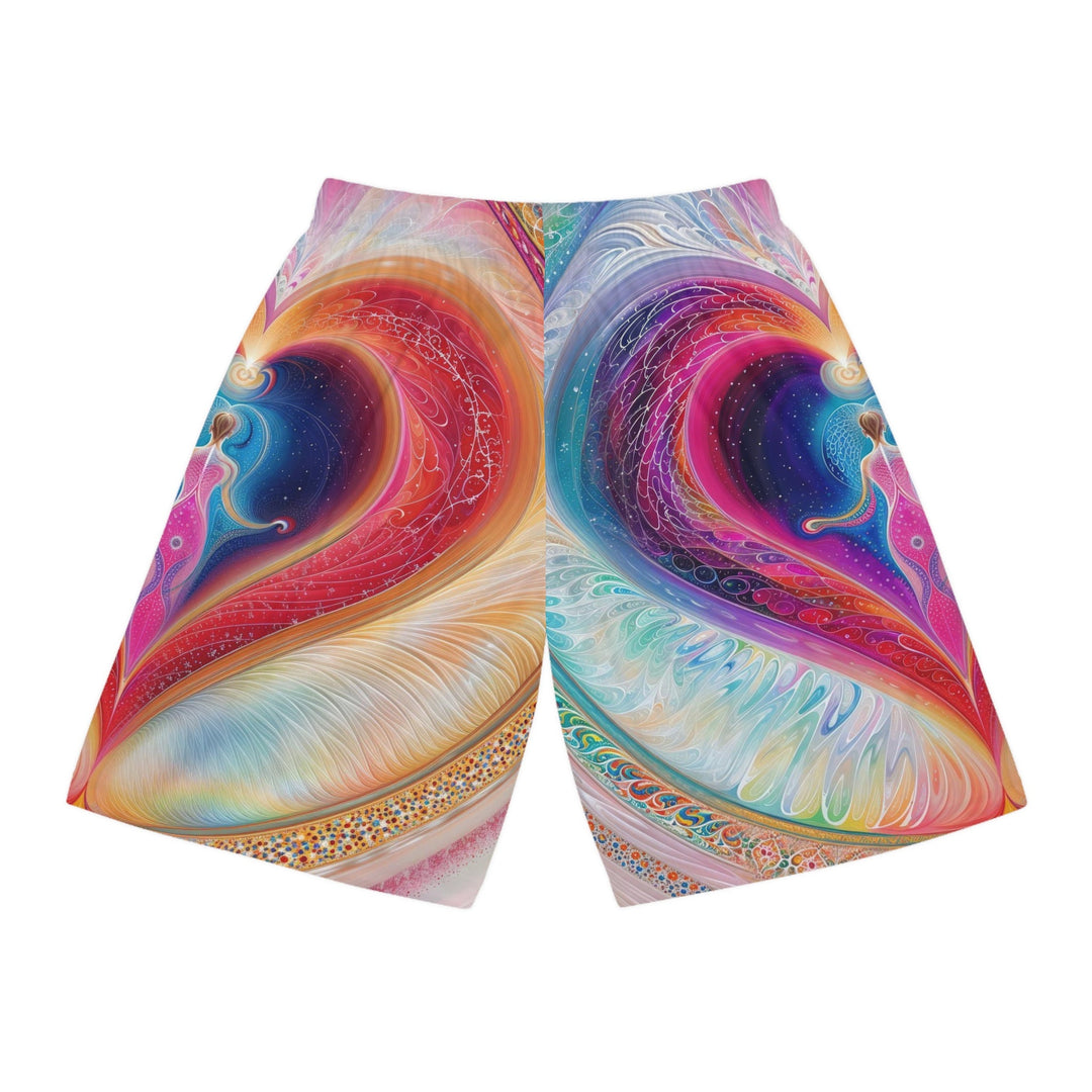 Cosmic Love Awakening - AOP Basketball Shorts - All Over Prints - g(0D·IO) - Seam thread color automatically matched to design - XS -