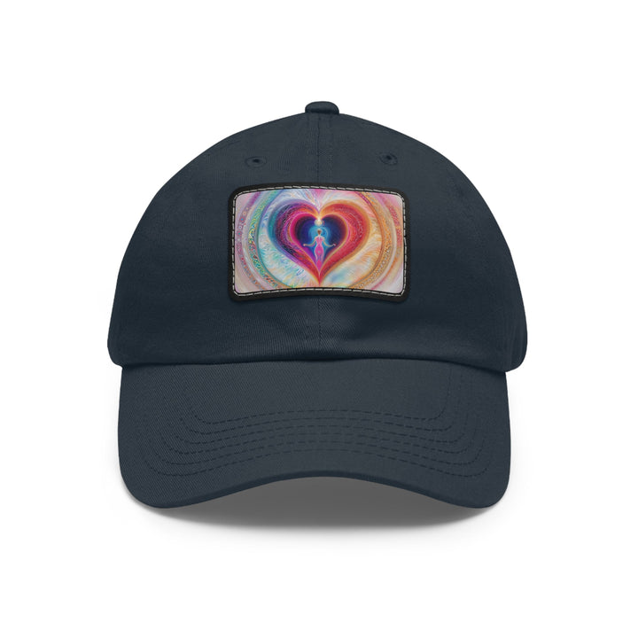 Cosmic Love Awakening - Dad Hat - Hats - g(0D·IO) - Navy / Black patch - Rectangle - One size