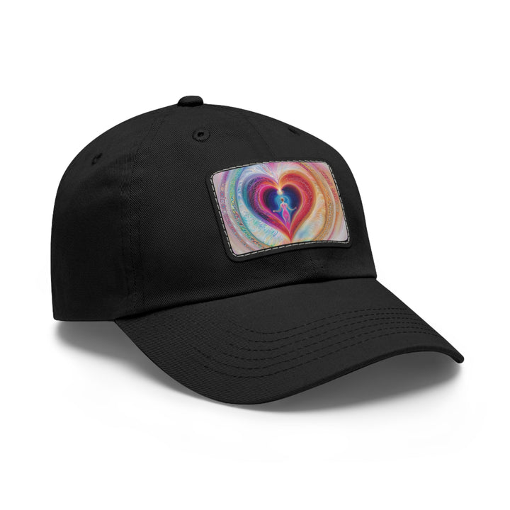 Cosmic Love Awakening - Dad Hat - Hats - g(0D·IO) - White / Black patch - Rectangle - One size