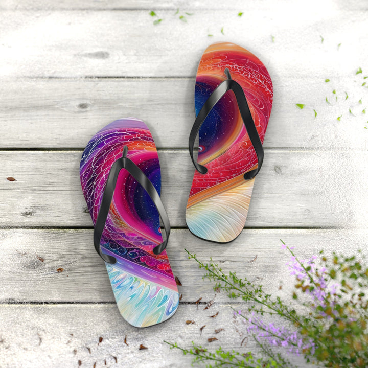 Cosmic Love Awakening - Flip Flops - Shoes - g(0D·IO) - XL - Black sole -