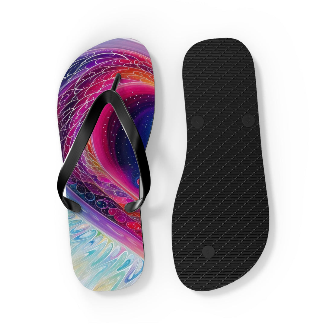 Cosmic Love Awakening - Flip Flops - Shoes - g(0D·IO) - XL - Black sole -