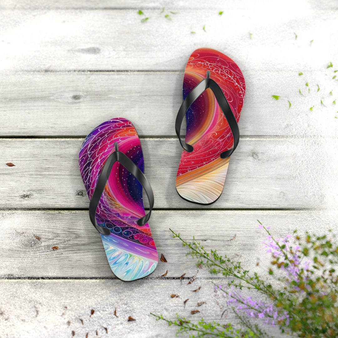 Cosmic Love Awakening - Flip Flops - Shoes - g(0D·IO) - XL - Black sole -