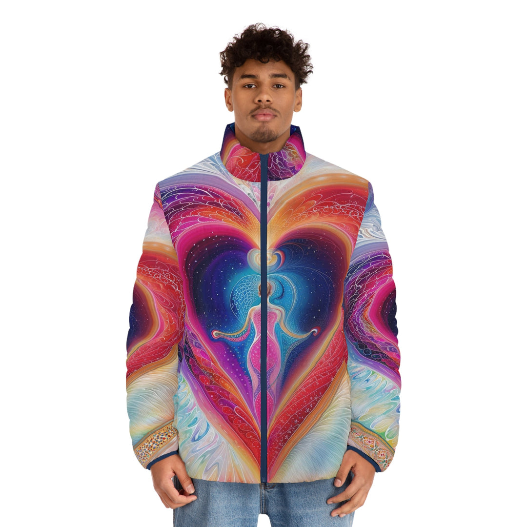 Cosmic Love Awakening - Puffer Jacket - All Over Prints - g(0D·IO) - S - Black zipper -