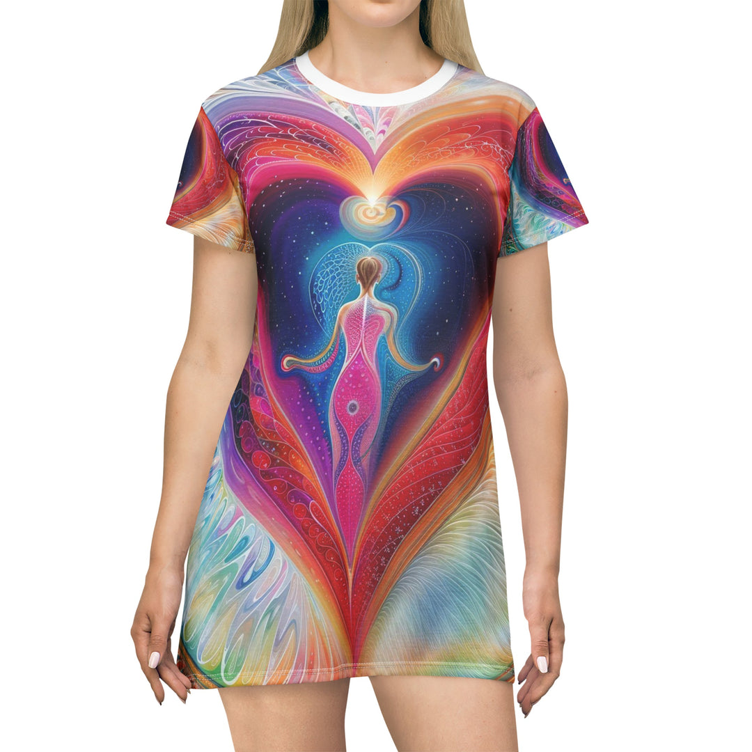 Cosmic Love Awakening - T-Shirt Dress - All Over Prints - g(0D·IO) - XS - -