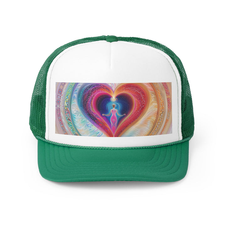 Cosmic Love Awakening - Trucker Hat - Hats - g(0D·IO) - Green - One size -