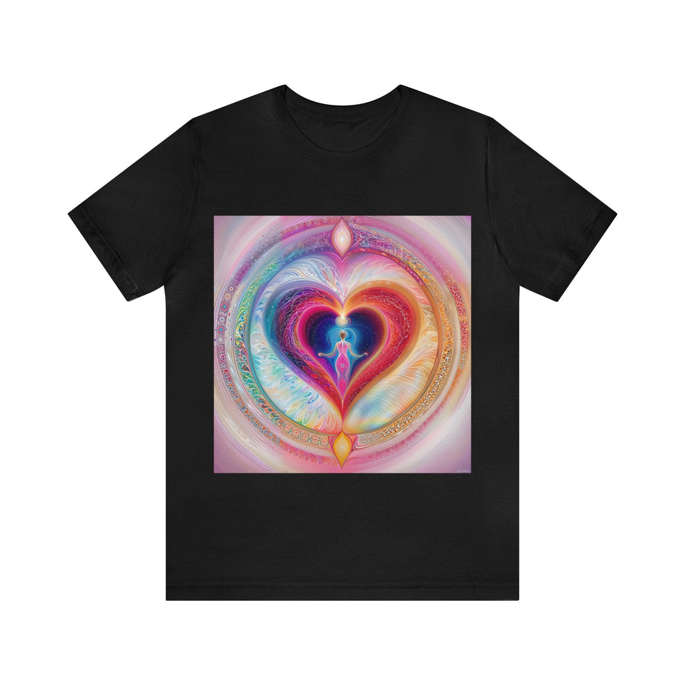 Cosmic Love Awakening - Unisex Jersey Short Sleeve Tee - T-Shirt - g(0D·IO) - Black - S -