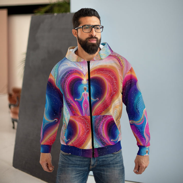 Cosmic Love Awakening - Unisex Zip Hoodie - All Over Prints - g(0D·IO) - XS - -