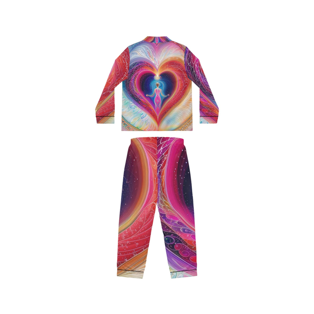 Cosmic Love Awakening - Women's Satin Pajamas - All Over Prints - g(0D·IO) - XS/S - Black -