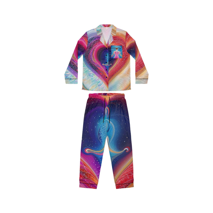 Cosmic Love Awakening - Women's Satin Pajamas - All Over Prints - g(0D·IO) - XS/S - Black -