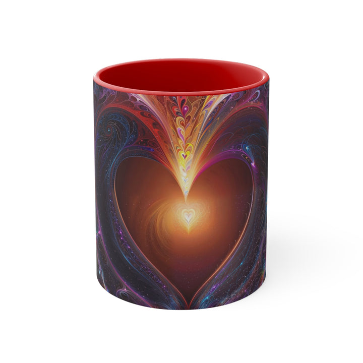 Cosmic Love Essence - Accent Coffee Mug - Mug - g(0D·IO) - Red - 11oz -