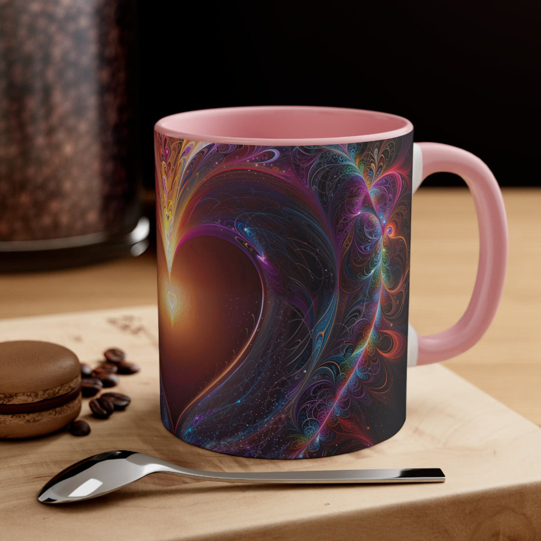 Cosmic Love Essence - Accent Coffee Mug - Mug - g(0D·IO) - Pink - 11oz -