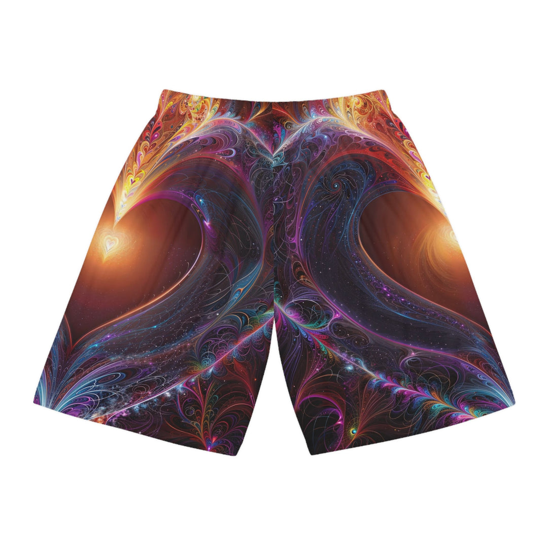 Cosmic Love Essence - AOP Basketball Shorts - All Over Prints - g(0D·IO) - Seam thread color automatically matched to design - XS -