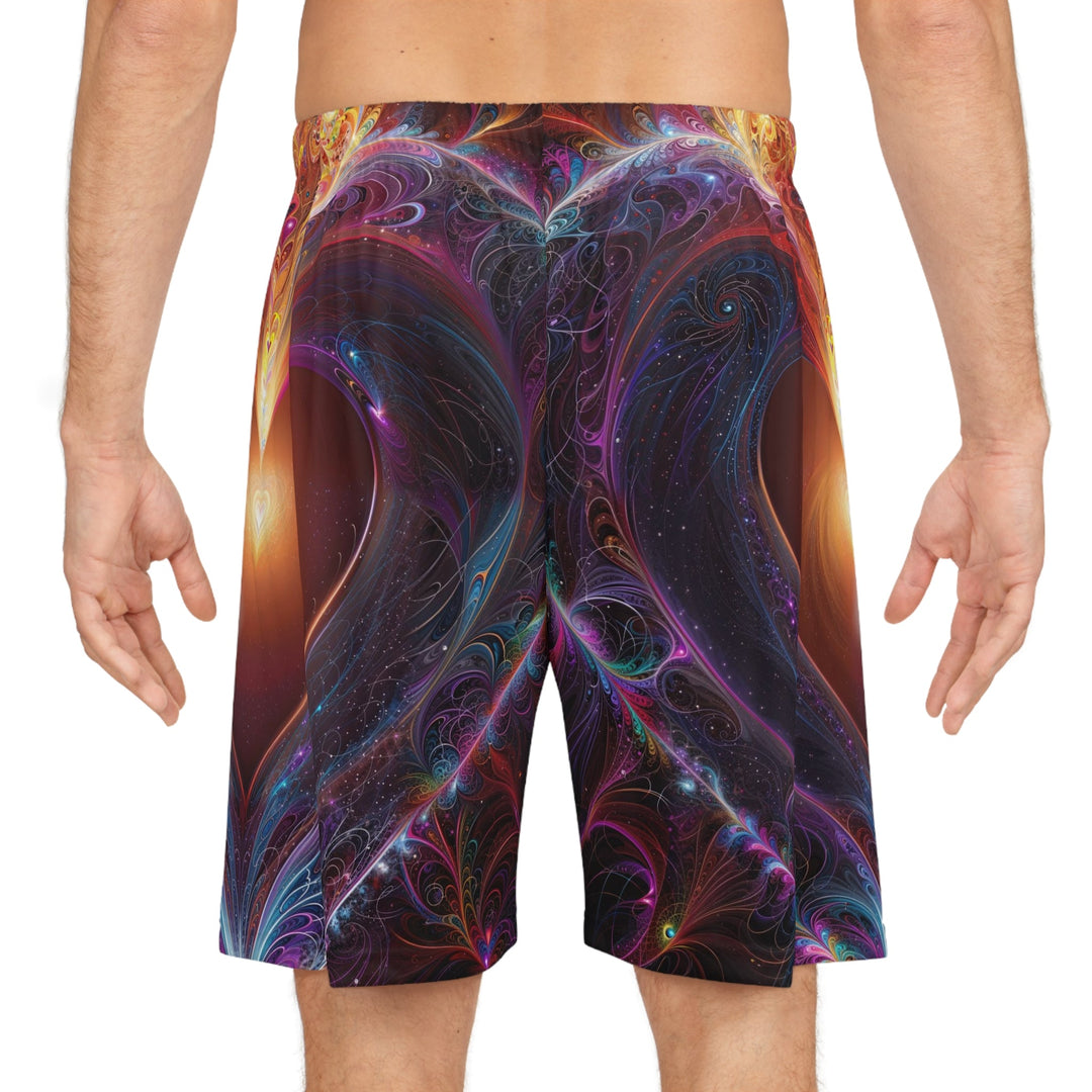 Cosmic Love Essence - AOP Basketball Shorts - All Over Prints - g(0D·IO) - Seam thread color automatically matched to design - XS -