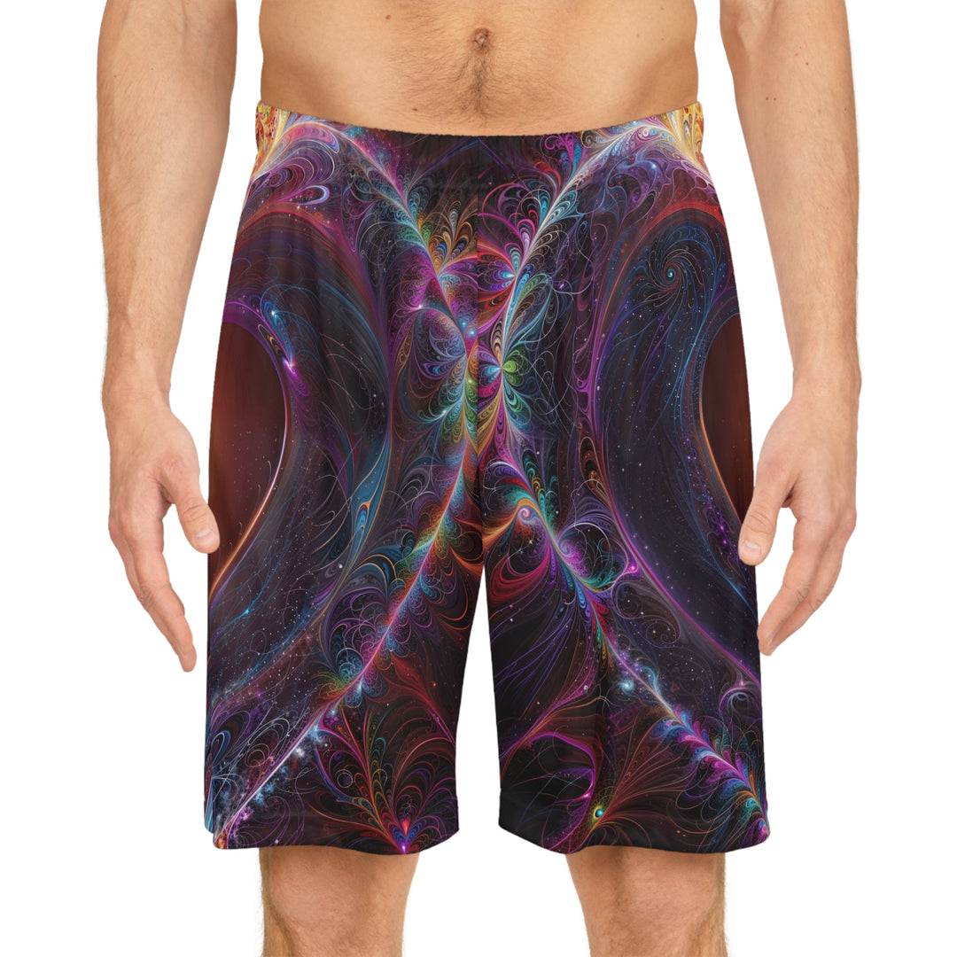 Cosmic Love Essence - AOP Basketball Shorts - All Over Prints - g(0D·IO) - Seam thread color automatically matched to design - XS -