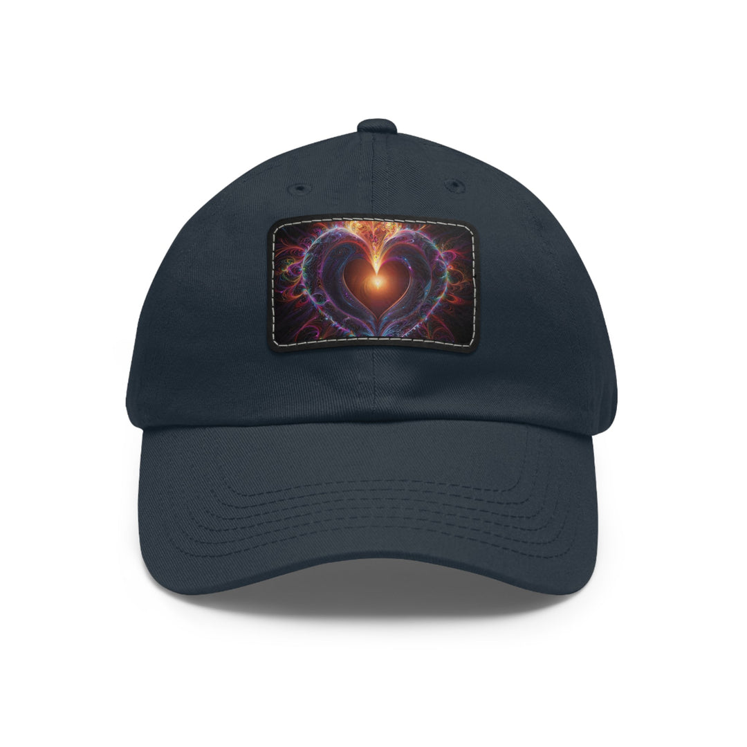 Cosmic Love Essence - Dad Hat - Hats - g(0D·IO) - Navy / Black patch - Rectangle - One size