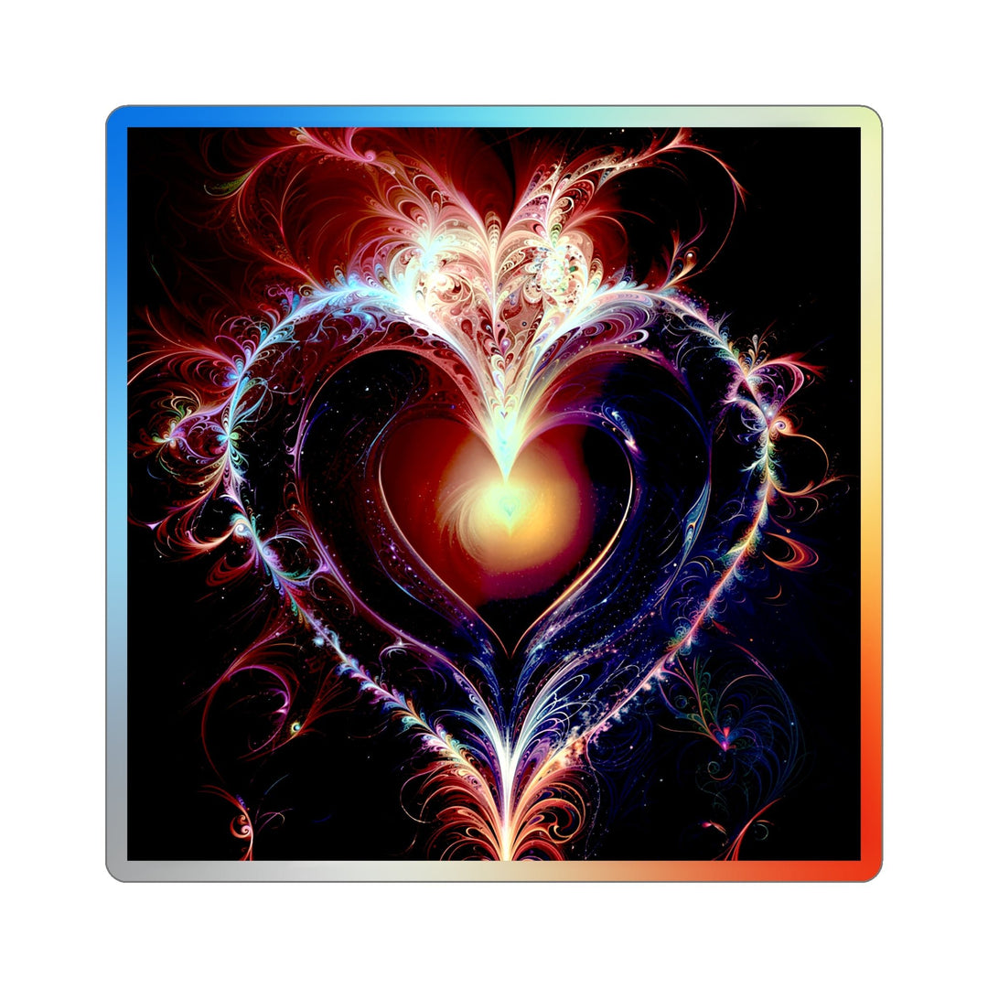 Cosmic Love Essence - Holographic Die-Cut Sticker - Paper products - g(0D·IO) - 3" × 3" - Die-Cut - Holographic