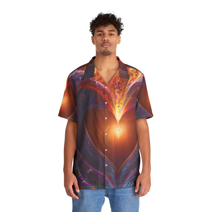 Cosmic Love Essence - Men's Hawaiian Shirt - All Over Prints - g(0D·IO) - S - Black -